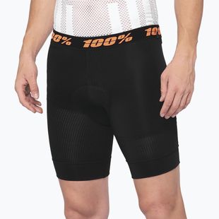 Men's cycling boxers with liner 100% Crux Liner black