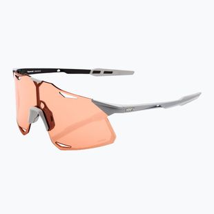 100% Hypercraft matte stone grey/hiper coral sunglasses