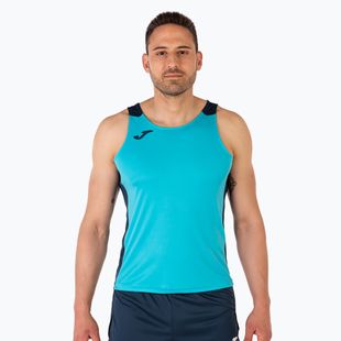 Men's Joma Record II turquoise/navy running tank top