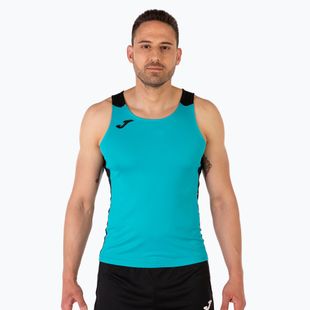Men's Joma Record II Tank Top turquoise/black running shirt