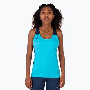 Women's Joma Record II Tank Top fluor turquoise/navy running shirt