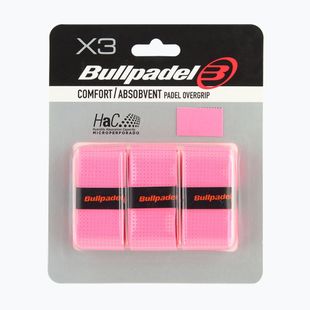 Padel racket overgrips Bullpadel GB-1201 Comfort Absorbent 3 pcs. fluor pink