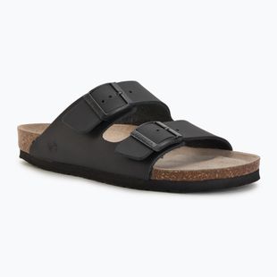 Women's slides Genuins Hawaii Oiled Leather black