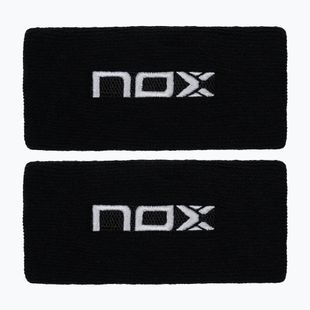 Wrist sweatbands NOX Wristband with Logo 2 szt. black/white