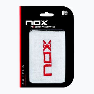 Wrist sweatbands NOX Wristband with Logo 2 szt. white/red