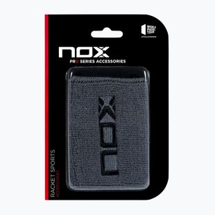 Wrist sweatbands NOX Wristband with Logo 2 szt. grey/black