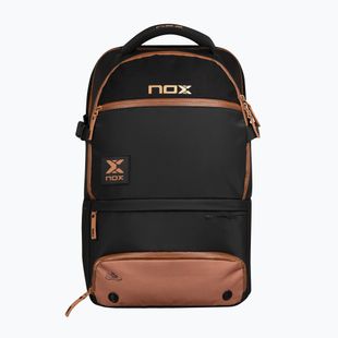 Padel backpack NOX Luxury Open Series Backpack 30 l black/brown