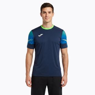 Men's Joma Elite XI navy/fluor green running shirt