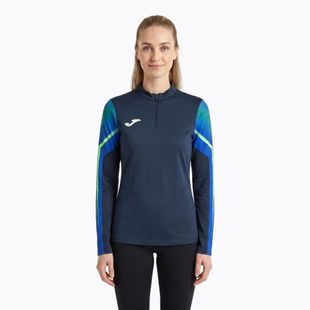 Women's Joma Elite XI navy/fluor green running sweatshirt