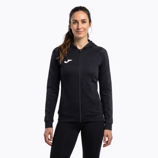 Women's Joma Elite XI Hoodie black/anthracite running sweatshirt