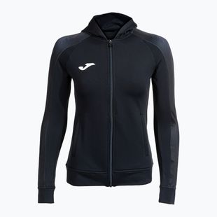 Women's Joma Elite XI Hoodie black/anthracite running sweatshirt