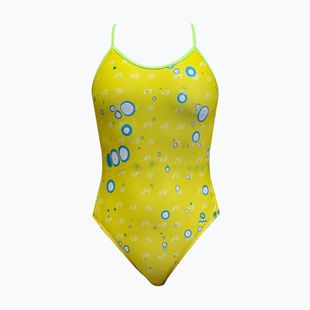Women's one-piece swimsuit RAS Fluid Race Back yellow