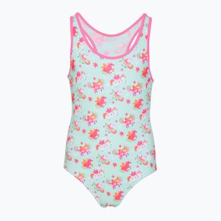 Children's one-piece swimsuit RAS Unicorn Classic Back aqua