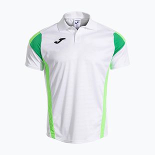 Men's tennis shirt Joma Montreal white/fluor green