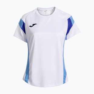Women's tennis shirt Joma Montreal white/sky blue