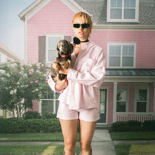 Women's shirt Kaotiko Stripes Dark People pink / white