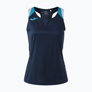 Women's tennis T-shirt Joma Terra Tank Top dark navy/turquoise fluor