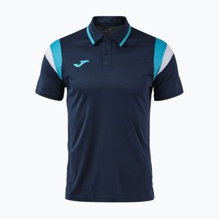 Men's tennis T-shirt Joma Terra Polo dark navy/turquoise fluor