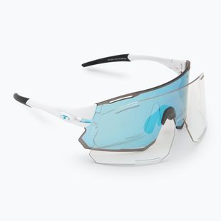 Tifosi Rail Race Clarion matte white/clarion blue/clear sunglasses