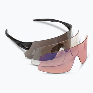 Tifosi Rail Xc Clarion blackout/smoke/ac red/clear cycling glasses
