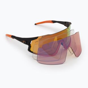 Tifosi Stash Clarion black/orange fade/orange/ac red/clear sunglasses