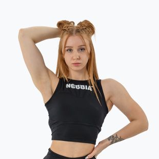 Women's training top NEBBIA Gym Therapy Cropped black
