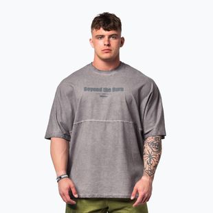 Men's training shirt NEBBIA Washed-Off Heavyweight No Shortcuts light grey