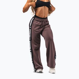 Women's trousers NEBBIA Urban dark brown