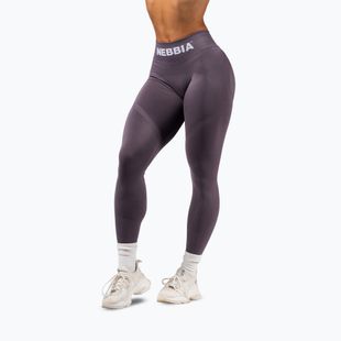 Women's training leggings NEBBIA Flow Seamless Push-Up dark grey