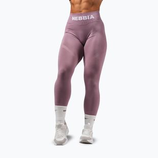 Women's training leggings NEBBIA Flow Seamless Hight Waist Push Up pink