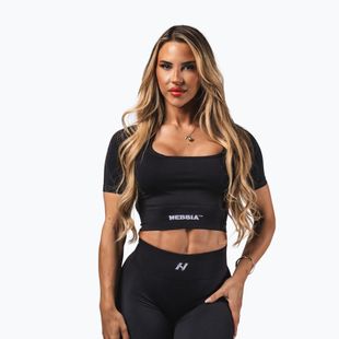 Women's training top  NEBBIA Flow Seamless black