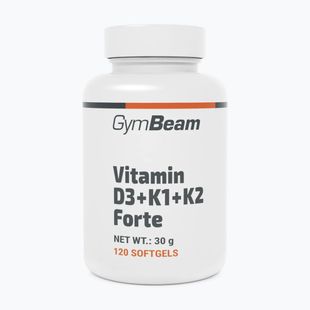 Witaminy D+K GymBeam Vitamin D3+K1+K2 Forte 120 capsules