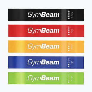 Training bands set GymBeam Resistance 5 5 pcs. multicolor