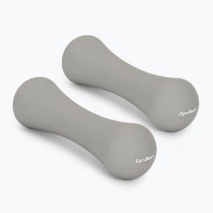 Dumbbells GymBeam Neoprene Dumbbells 2 x 1 kg light grey