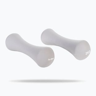 Dumbbells GymBeam Neoprene Dumbbells 2 x 2 kg grey