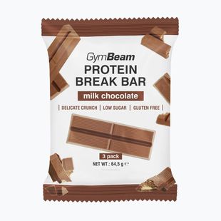 Protein bar GymBeam Break Bar 3pack 64,5 g milk chocolate