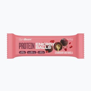 Protein bar GymBeam Protein Energy Balls 45 g stawberry vanilla