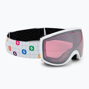 Children's ski goggles Blizzard 963 DAO white shiny/rosa/silver mirror