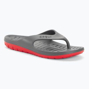 Men's Coqui Zucco dark grey/red flip flops