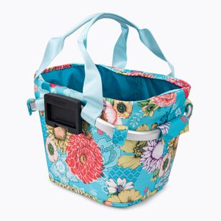 Basil Bloom Field Carry All Basket bike handlebar bag blue