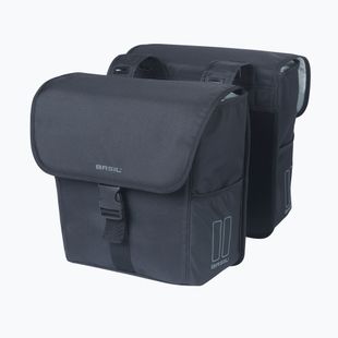 Basil Go Double Bag bicycle pannier 32 l solid black