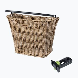 Basil Bremen Rattan Look KF+KF Ahead Stem Holder seagrass front bike basket