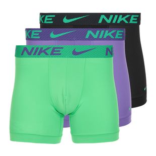 Men's Nike Dri-Fit Essential Micro Boxer Brief 3 pairs green shock/wild violet/black txtd wb