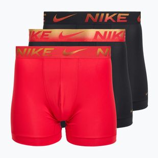 Men's boxers Nike Dri-Fit Essential Micro Boxer Brief 3 pairs university red/black/black metallic grdient wb