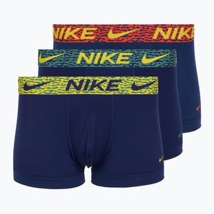 Men's boxer shorts Nike Dri-Fit Essential Micro Trunk 3 pairs blu void/lgh crim/brht citron/evergrn aura/abst wb
