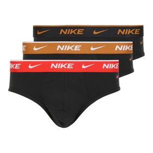 Men's Nike Everyday Cotton Stretch Brief 3 pairs black light crimson/desert ochre/black wb