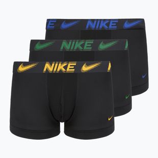 Men's boxers Nike Dri-Fit Essential Micro Trunk 3 pairs black/game royal/malachite/un gold/zoom wb
