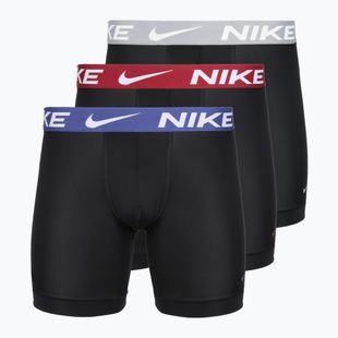 Men's boxers Nike Essential Micro 3 pairs black/sapphire/wolf grey/team crimson