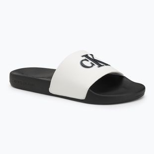 Calvin Klein men's flip-flops YM0YM01281 Jelly Mono PU Bright White/Black