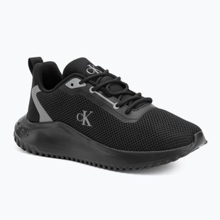 Calvin Klein women's shoes YW0YW01851 Eva Runner L-Up Mix Mesh Logo Ck black/mockingbird